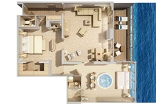 MS EUROPA 2 Owner Suite Grundriss
