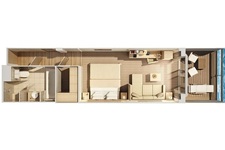 MS EUROPA 2 Veranda Suite Grundriss