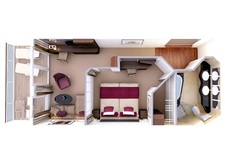 MS EUROPA Penthouse Deluxe Suite Grundriss