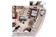 MS EUROPA Penthouse Grand Suite Grundriss