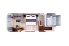 MS EUROPA Suite mit Panoramafenster Grundriss