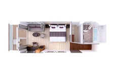 MS EUROPA Veranda Suite Grundriss